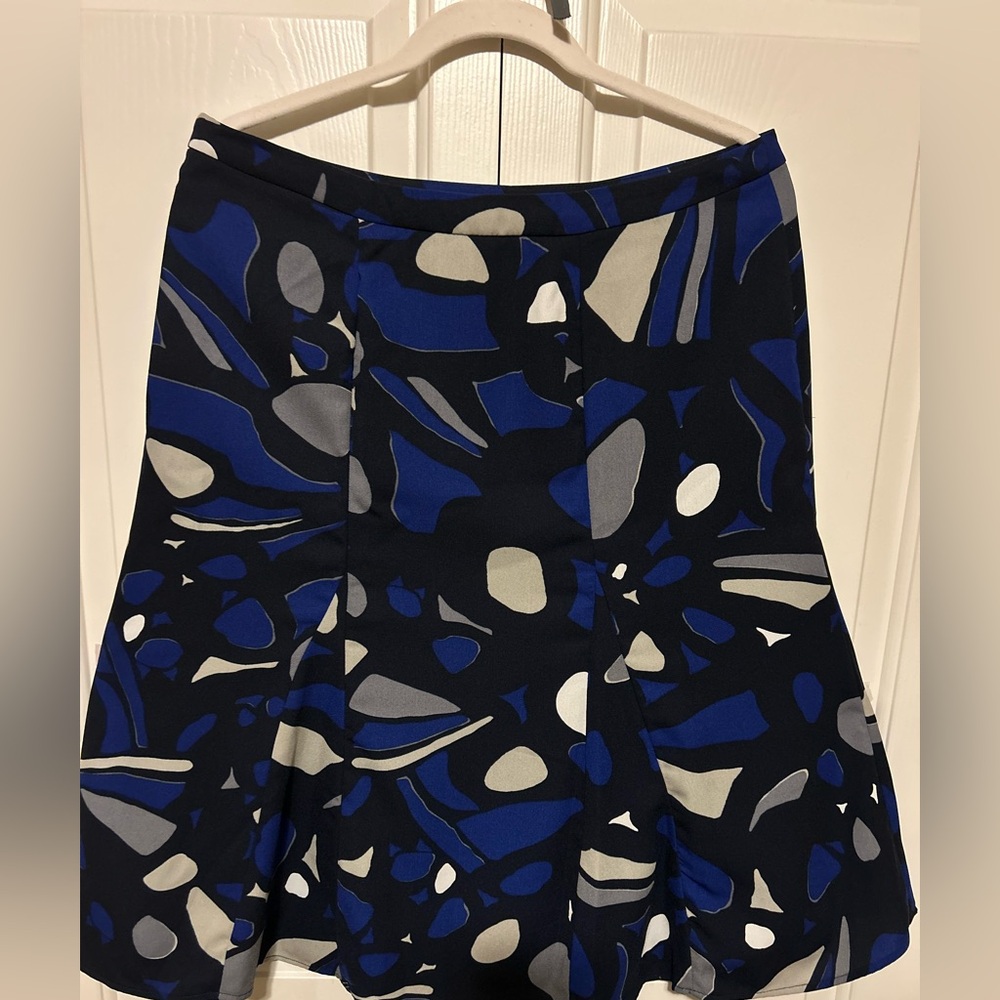 George Blue Ruffled  Skirt Fit and Flare